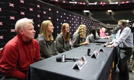 Bill Fennelly, Emily Ryan, Lexi Donarski, Ashley Joens.