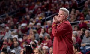 Iowa State women's basketball coach Bill Fennelly vs. West Virginia