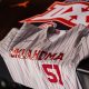 Oklahoma Sooners baseball jersey. (Big 12 photo by Tim Heitman)