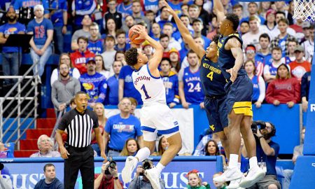 NCAA Basketball: West Virginia at Kansas