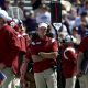 Oct 1, 2022; Fort Worth, Texas, USA; Oklahoma Sooners head coach Brent Venables reacts during the second half against the TCU Horned Frogs at Amon G. Carter Stadium. Mandatory Credit: Kevin Jairaj-USA TODAY Sports