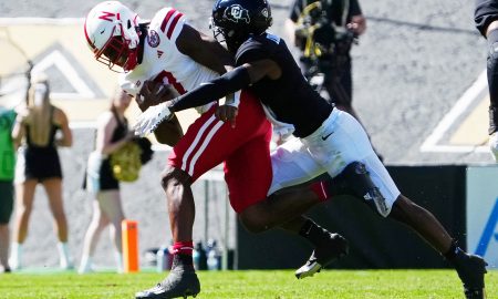 Sep 9, 2023; Boulder, Colorado, USA; Colorado Buffaloes cornerback Omarion Cooper (3) tackles Nebraska Cornhuskers quarterback Jeff Sims (7) in the second quarter at Folsom Field. Mandatory Credit: Ron Chenoy-USA TODAY Sports