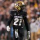 Sep 16, 2023; Boulder, Colorado, USA; Colorado Buffaloes safety Shilo Sanders (21) looks on during the fourth quarter against the Colorado State Rams at Folsom Field. Mandatory Credit: Andrew Wevers-USA TODAY Sports