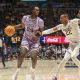 Jan 9, 2024; Morgantown, West Virginia, USA; Kansas State Wildcats forward Arthur Kaluma (24) dribbles against West Virginia Mountaineers forward Josiah Harris (22) during the first half at WVU Coliseum. Mandatory Credit: Ben Queen-USA TODAY Sports