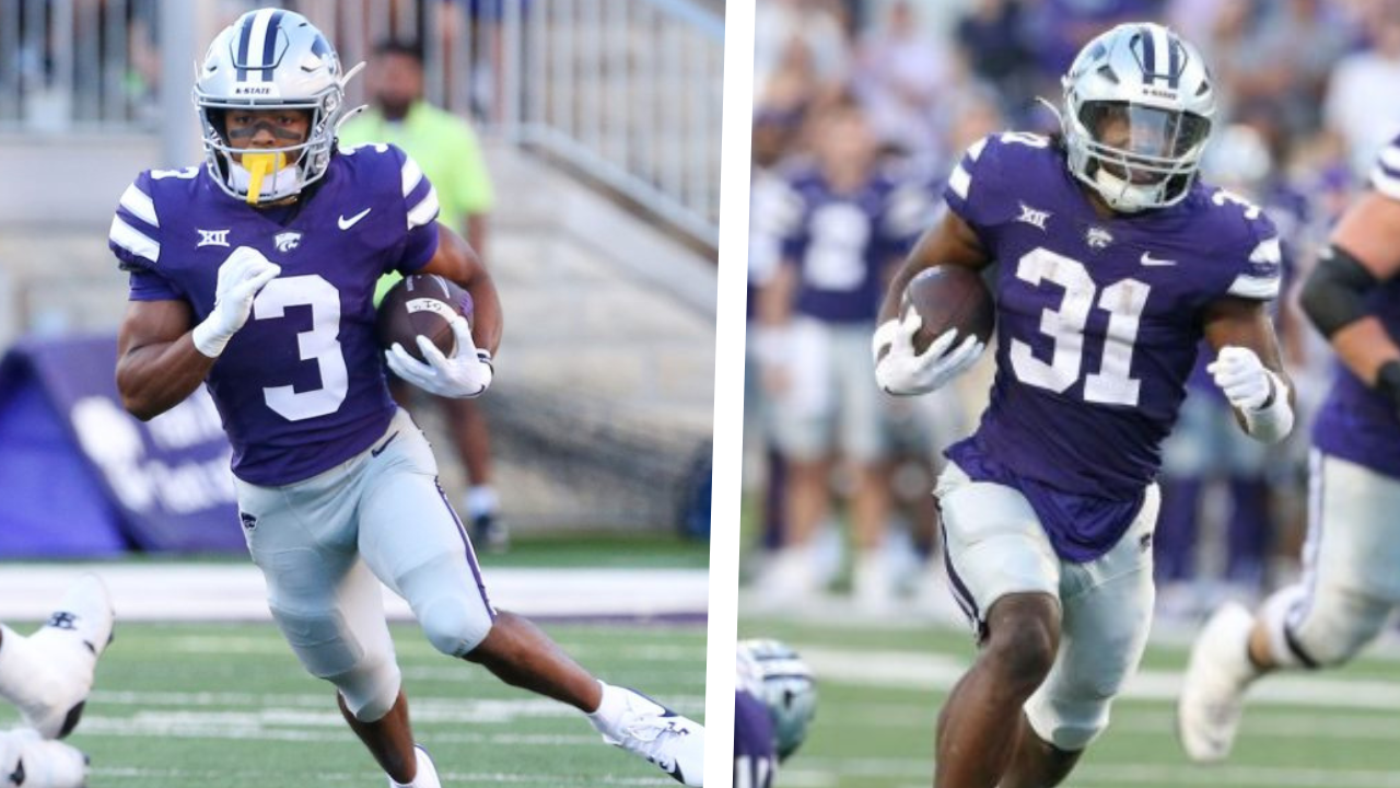 K-State RB duo DJ Giddens and Dylan Edwards.