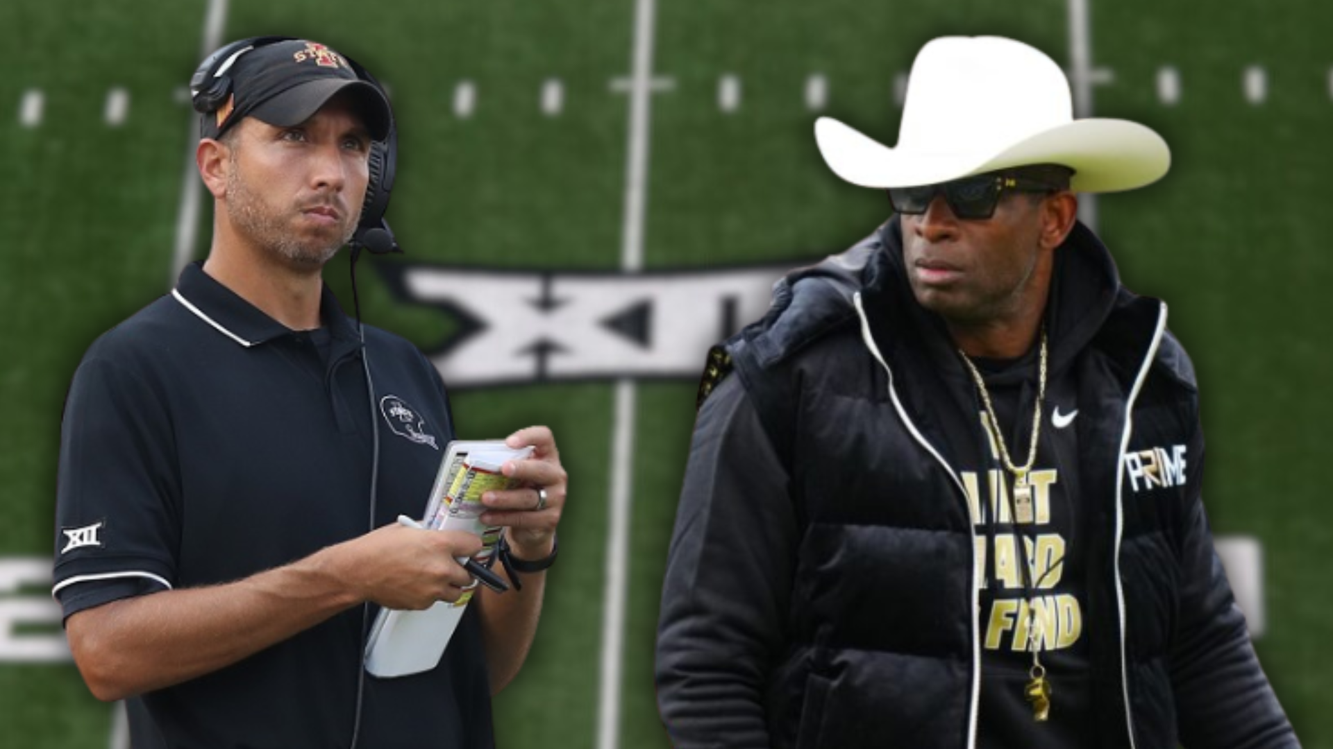 Deion Sanders and Matt Campbell.